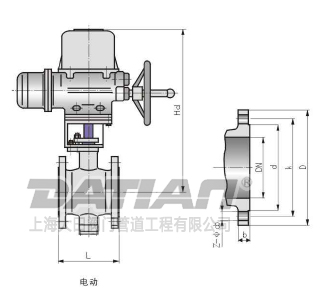 側(cè)裝偏心半球閥 電動