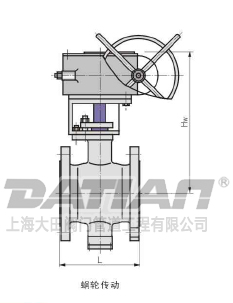 側(cè)裝偏心半球閥 蝸輪傳動