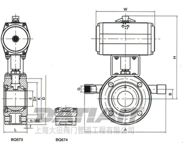 氣動保溫球閥外形圖