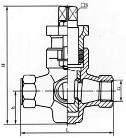三通內螺紋旋塞閥結構示意圖
