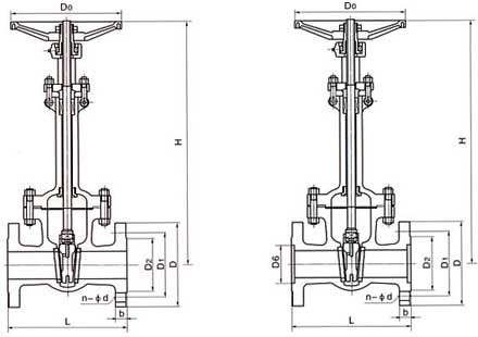 DZ41國標低溫法蘭閘閥結(jié)構(gòu)圖
