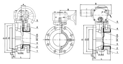 D(6,9)41F、D(6,9)41Fs、D341F、D341Fs法蘭襯氟塑料蝶閥