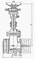 PZ43排渣閘閥結(jié)構(gòu)圖