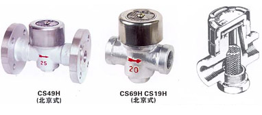 CS49H-16(25,40)C熱動(dòng)力式(圓盤(pán)式)(Y型)疏水閥結(jié)構(gòu)示意圖