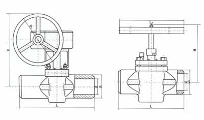 德標對焊式卡套旋塞閥結構示意圖